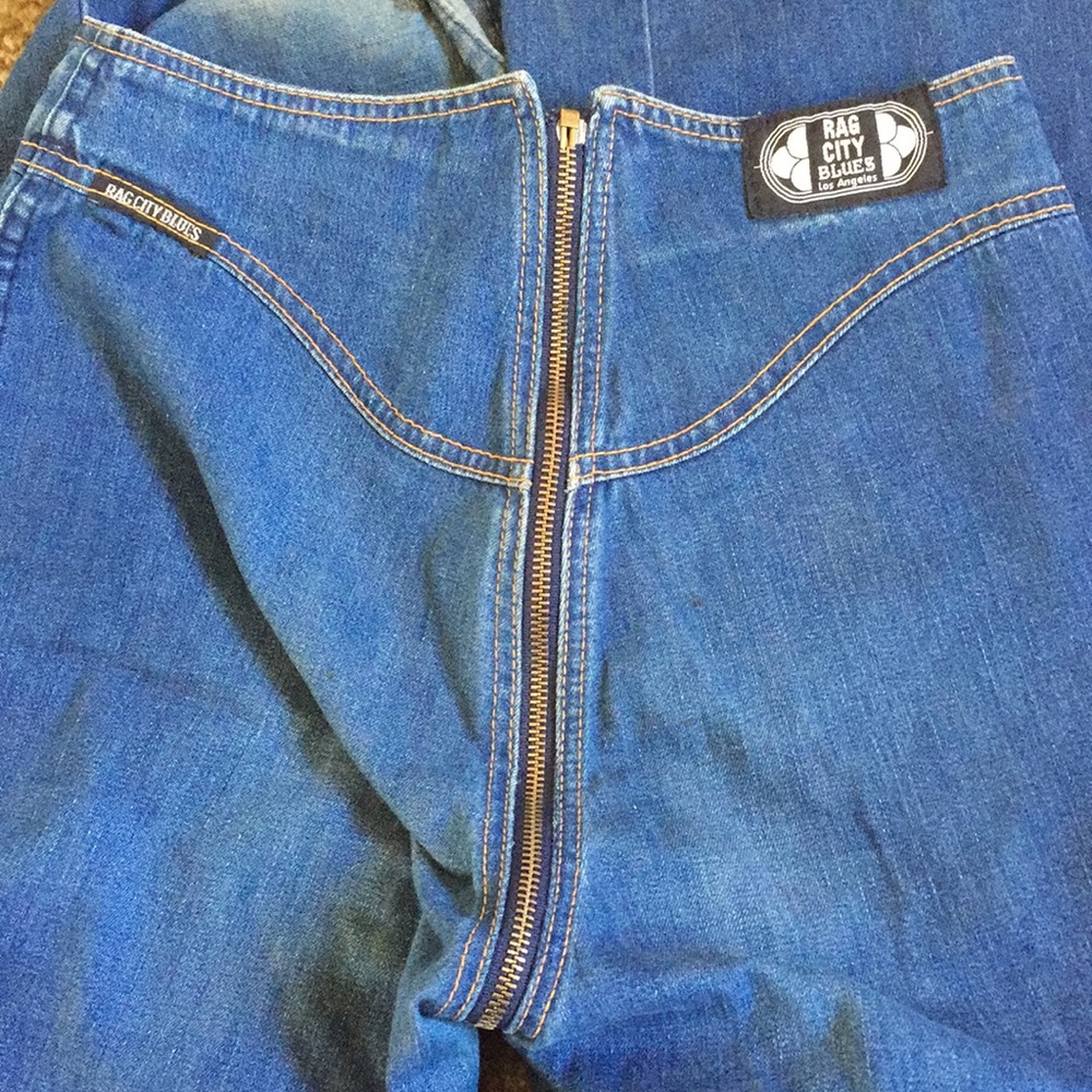 1980s vintage rag city blues zip jeans